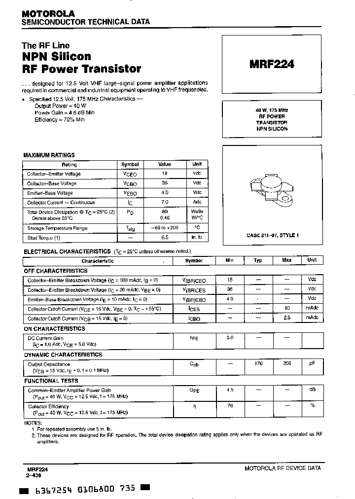 MRF224_1067059.PDF Datasheet