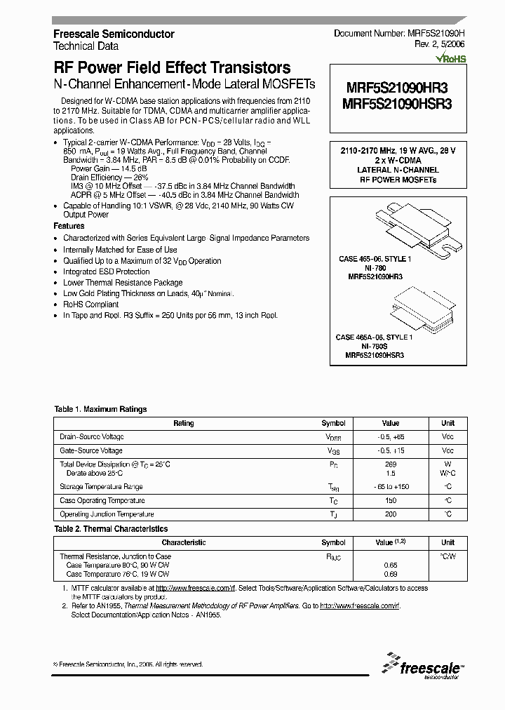 MRF5S21090HSR3_1283597.PDF Datasheet