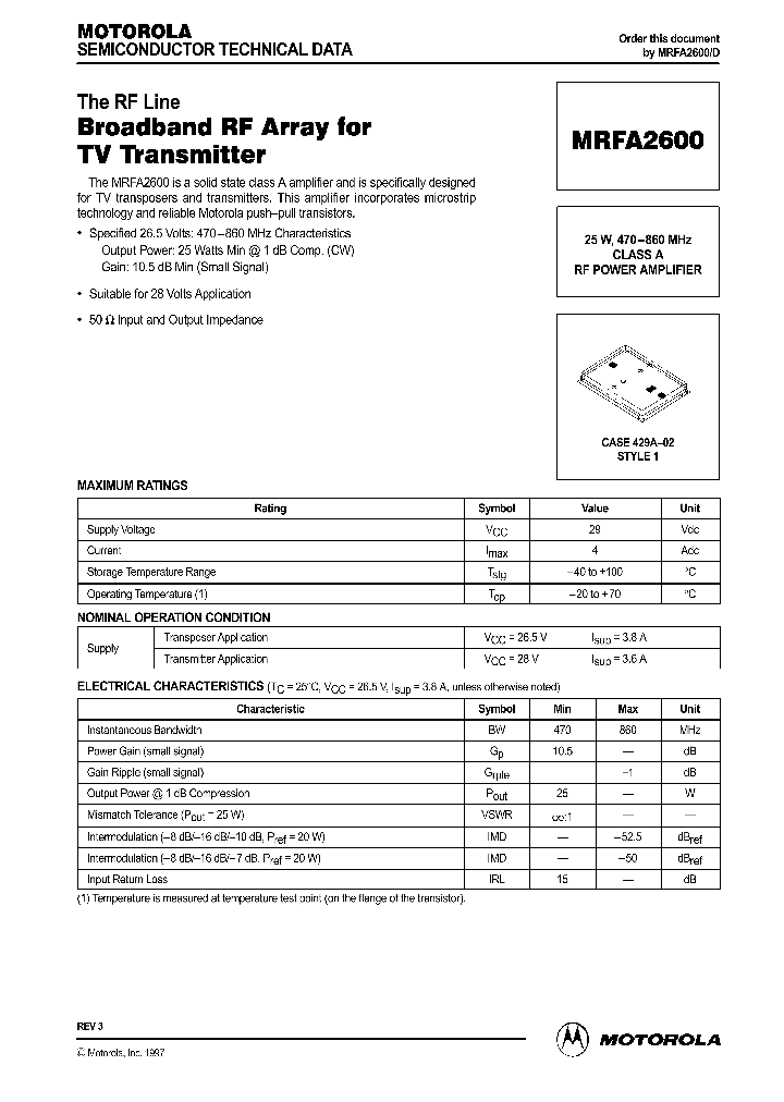 MRFA2600_1067169.PDF Datasheet