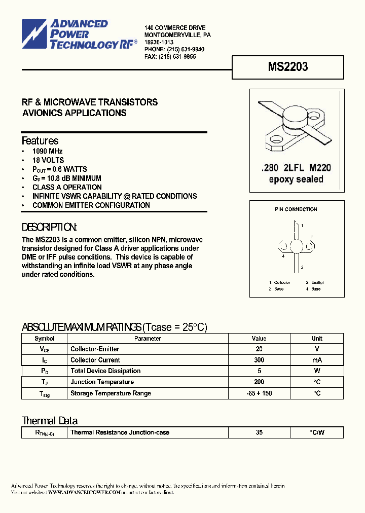 MS2203_1098430.PDF Datasheet