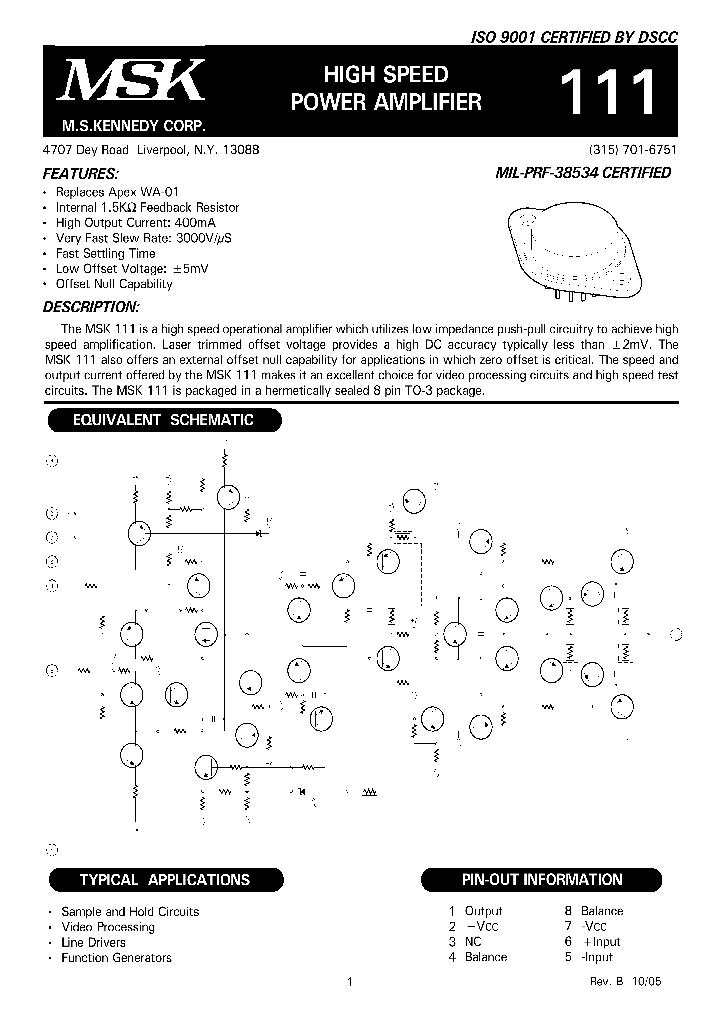 MSK111H_1284343.PDF Datasheet