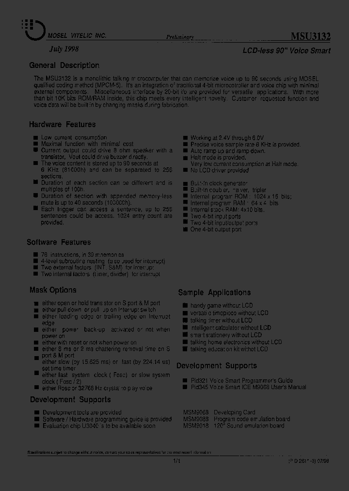 MSU3132_1284975.PDF Datasheet