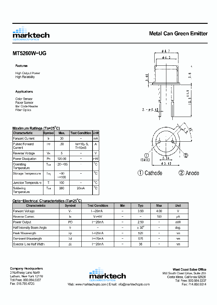 MT5260W-UG_1285184.PDF Datasheet