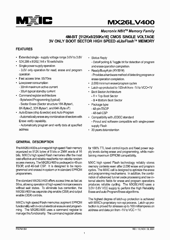 MX26LV400TXEC-70G_1286629.PDF Datasheet