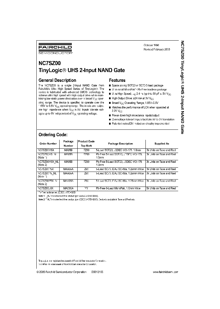 NC7SZ00P5XNL_1126625.PDF Datasheet