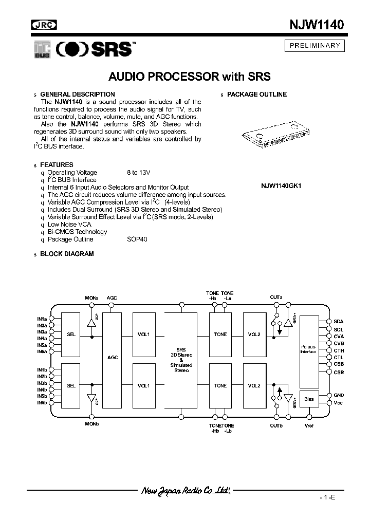 NJW1140GK1_1289248.PDF Datasheet