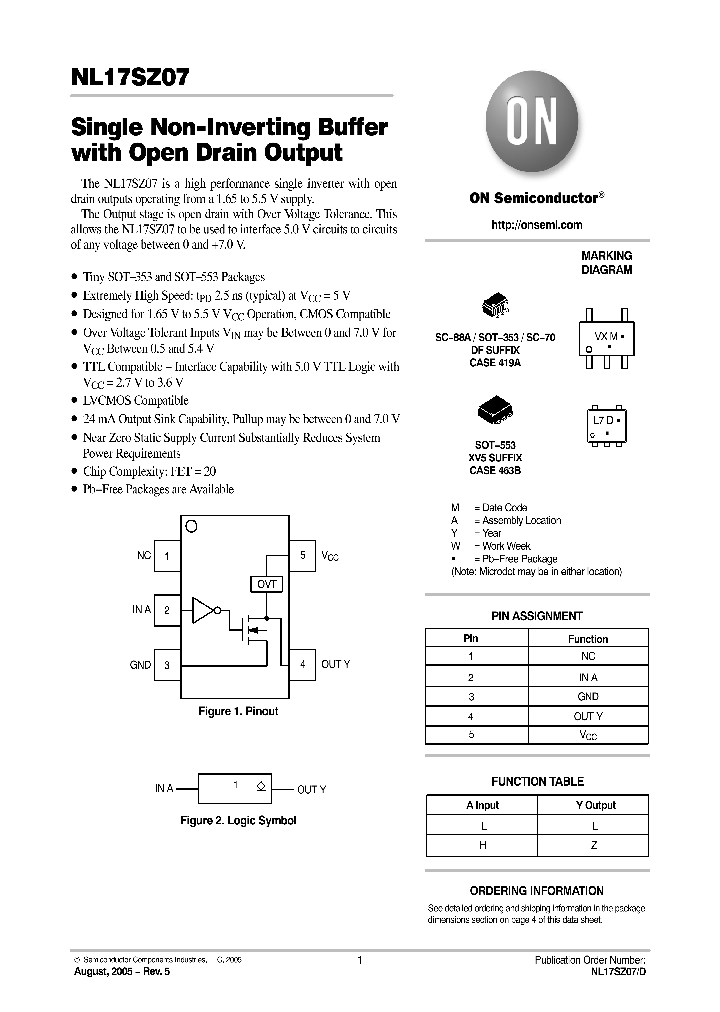 NL17SZ07XV5T2G_1289313.PDF Datasheet