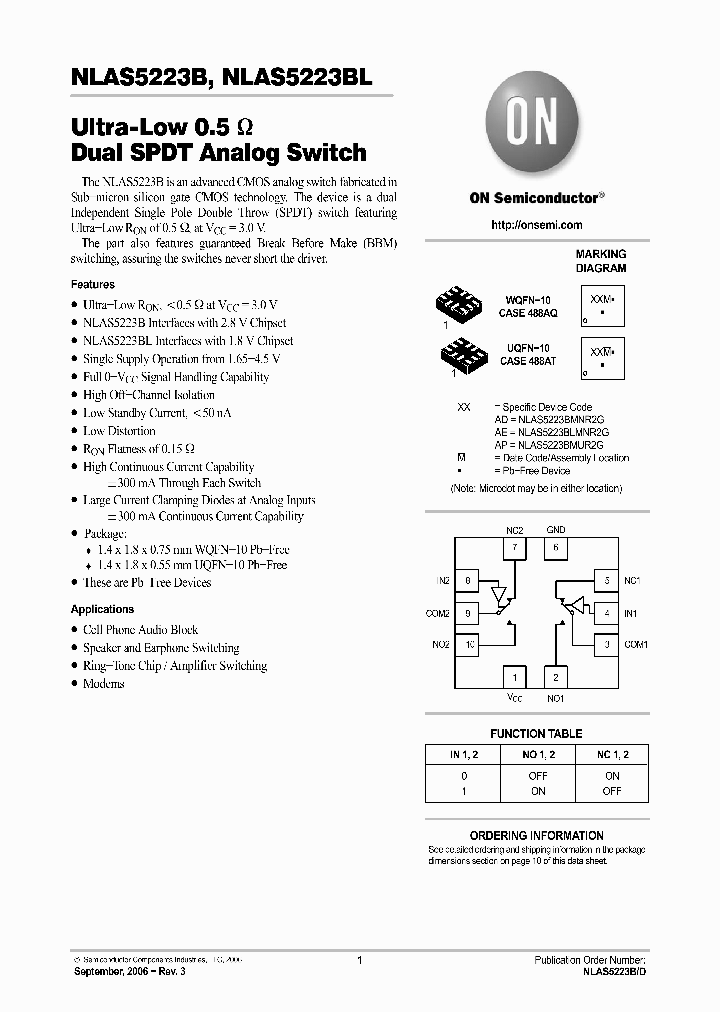 NLAS5223BMUR2G_1289406.PDF Datasheet