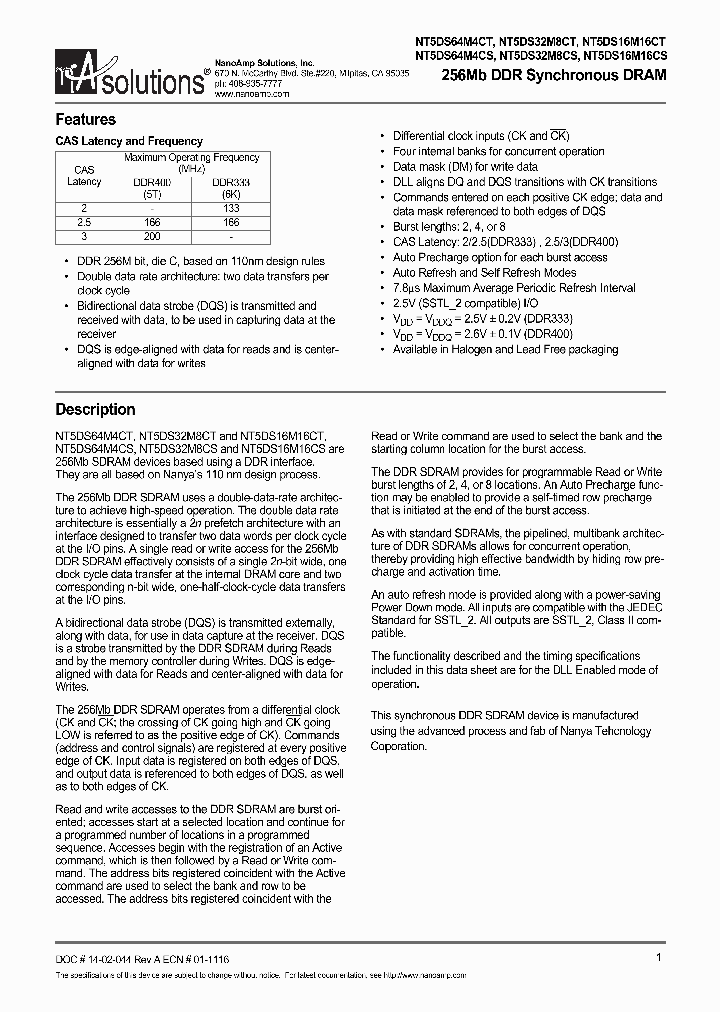 NT5DS16M16CS_1148036.PDF Datasheet