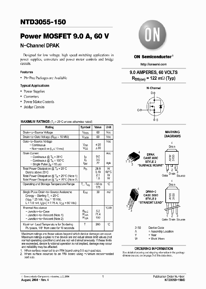 NTD3055-150T4G_1289935.PDF Datasheet