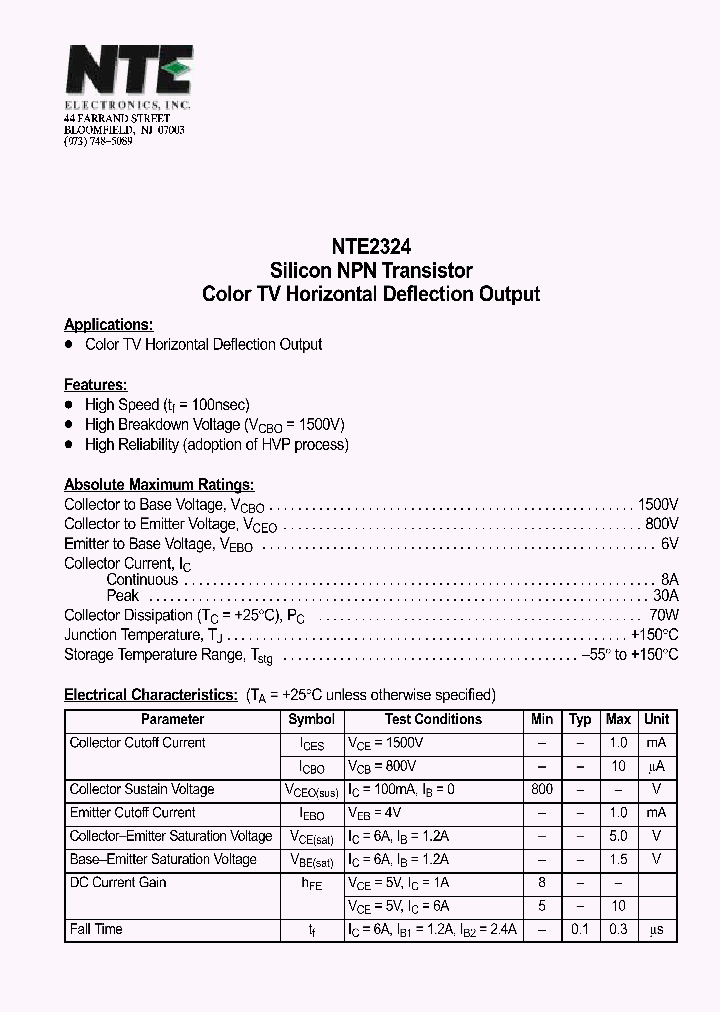 NTE2324_1290526.PDF Datasheet