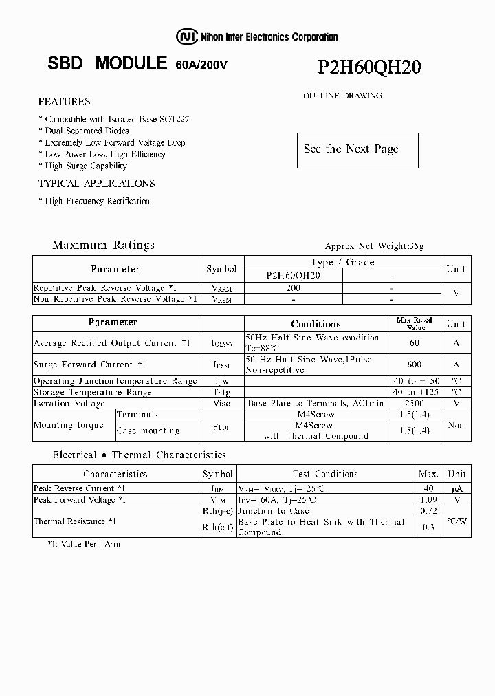 P2H60QH20_1292886.PDF Datasheet