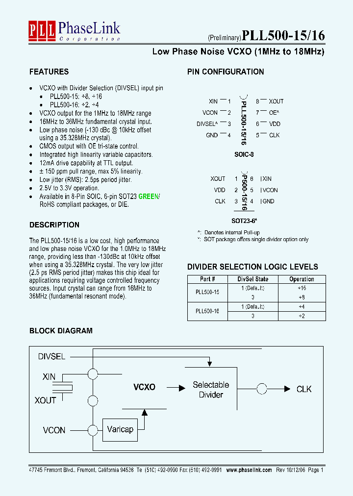 P500-16TCL_1292982.PDF Datasheet