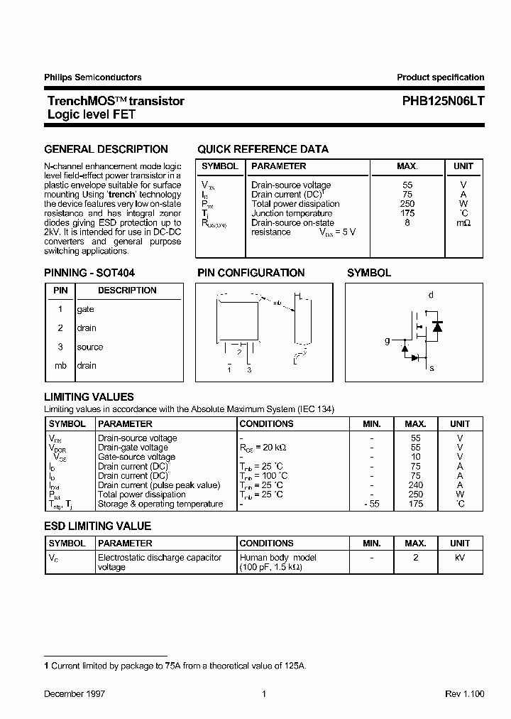 PHB125N06LT_1295416.PDF Datasheet