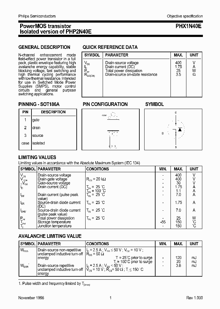 PHX1N40E_1295676.PDF Datasheet