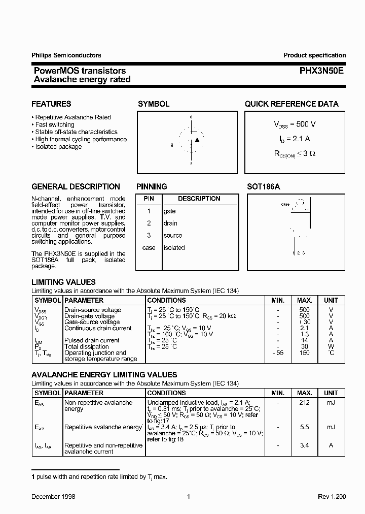 PHX3N50E_1295687.PDF Datasheet