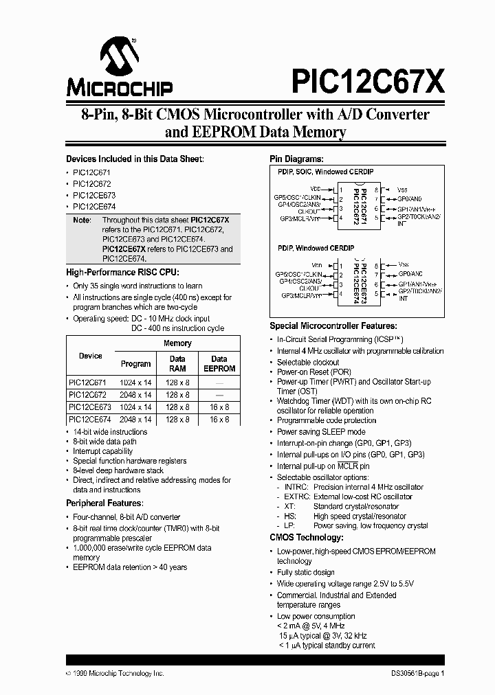 PIC12CE674_1296087.PDF Datasheet