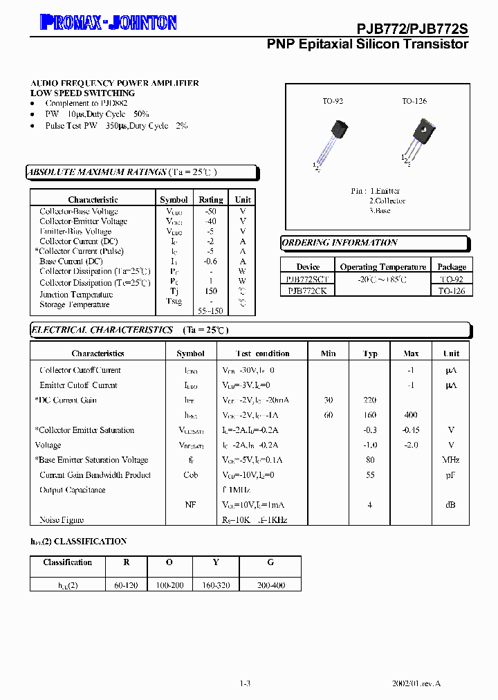 PJB772SCT_1296318.PDF Datasheet