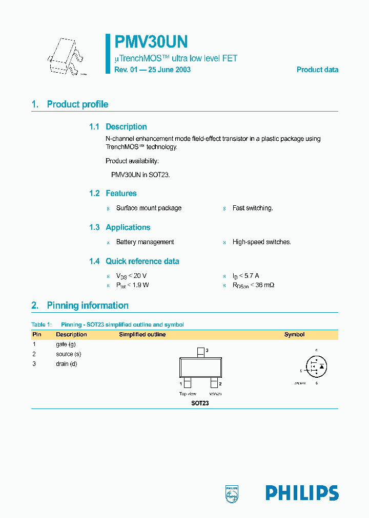 PMV30UN_1127704.PDF Datasheet