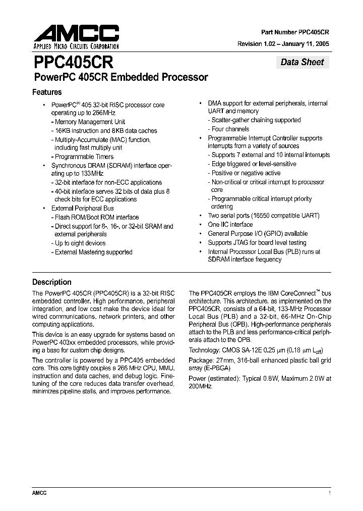 PPC405CR_1119909.PDF Datasheet