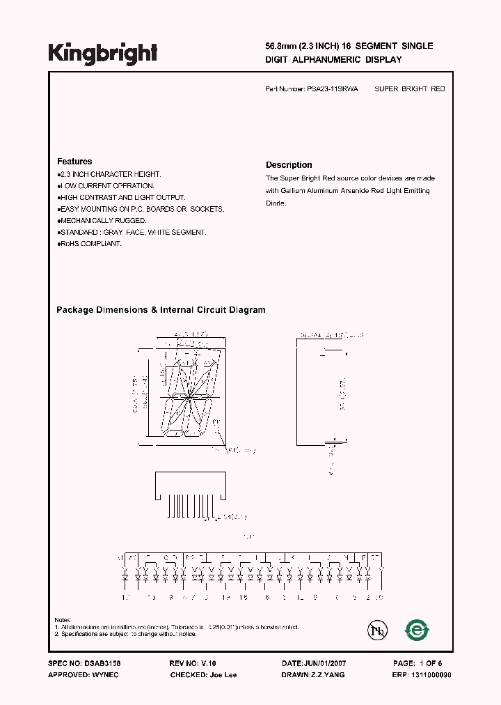 PSA23-11SRWA_1297764.PDF Datasheet