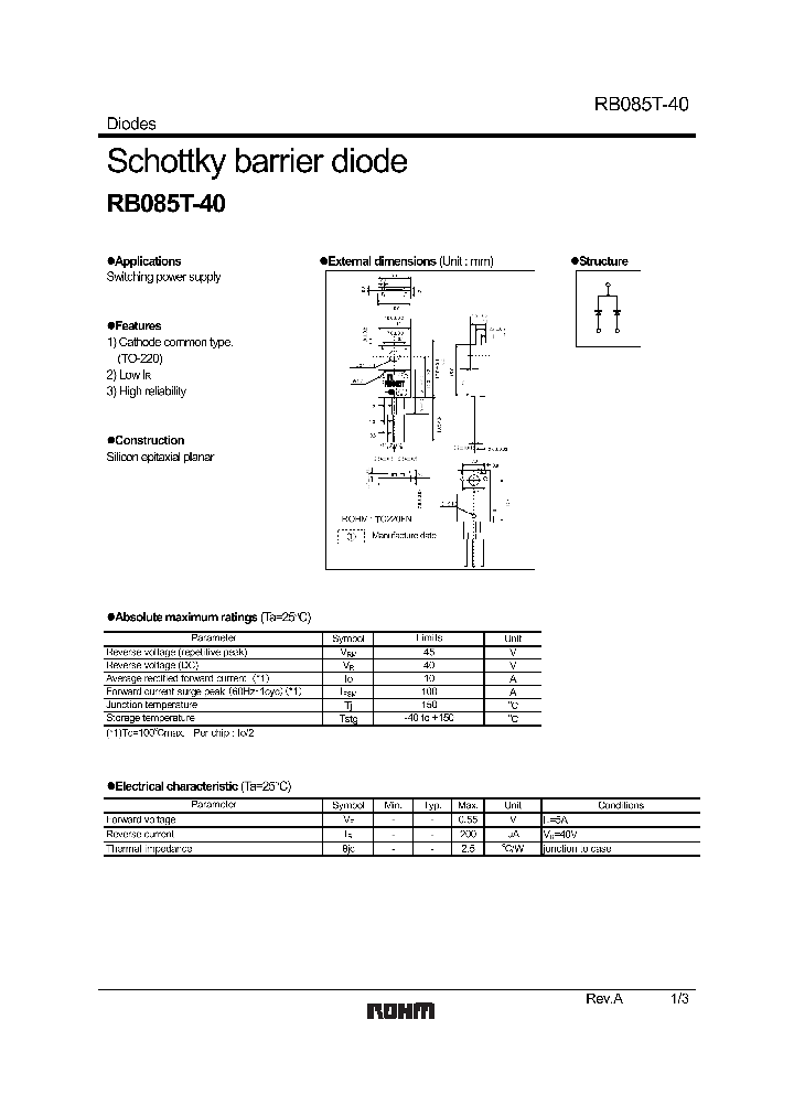 RB085T-40_1181280.PDF Datasheet
