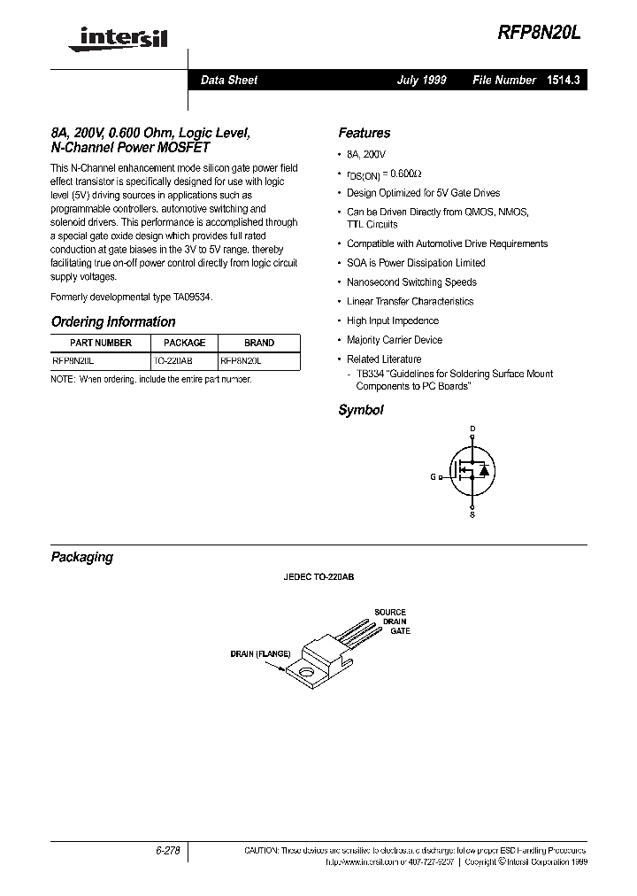 RFP8N20L_1301652.PDF Datasheet