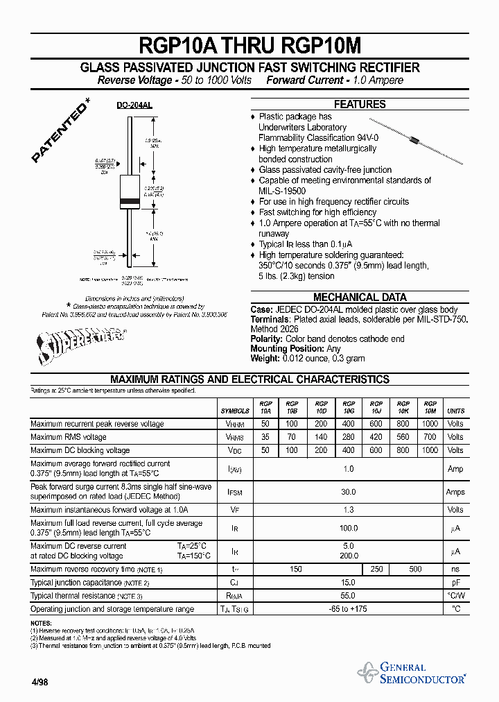 RGP10M_1181195.PDF Datasheet