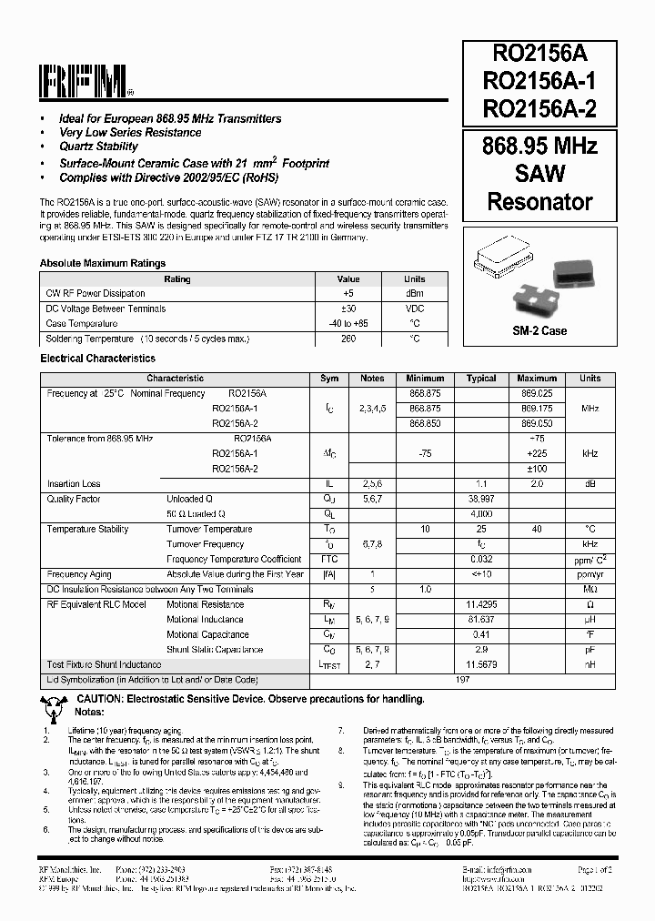 RO2156A-2_1302461.PDF Datasheet