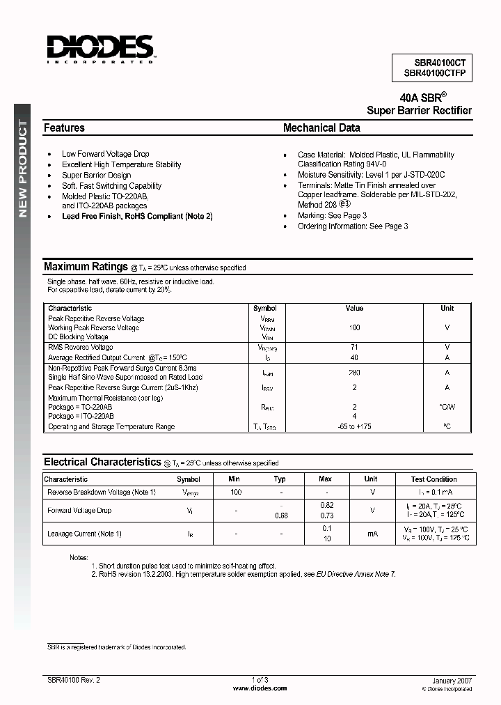 SBR40100CT_1117488.PDF Datasheet