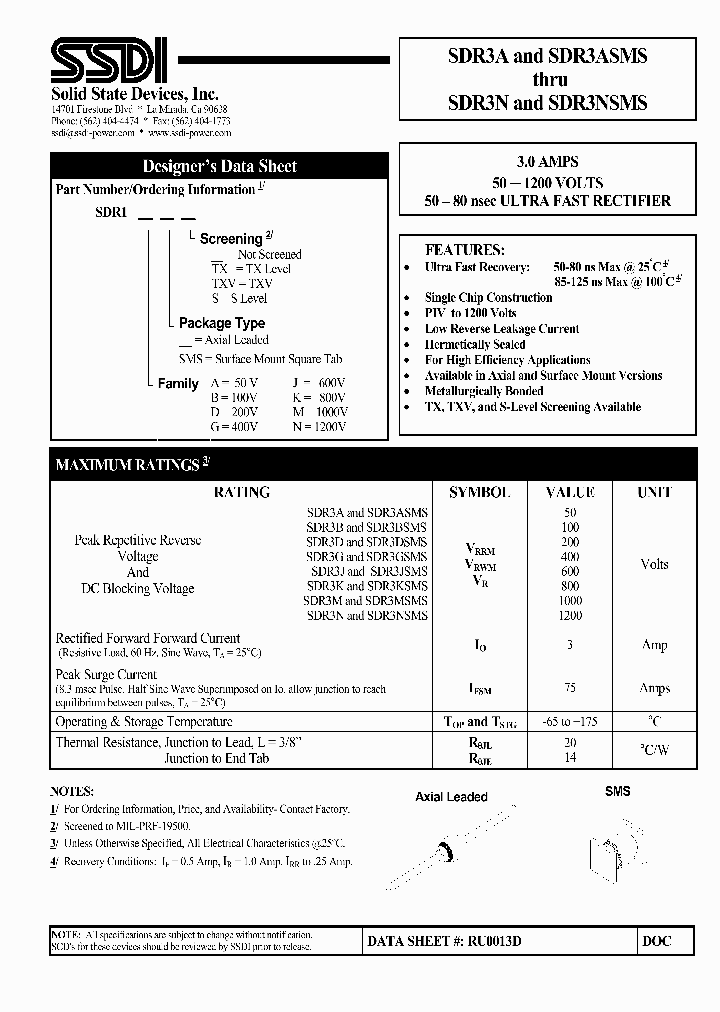 SDR3NSMS_1306647.PDF Datasheet