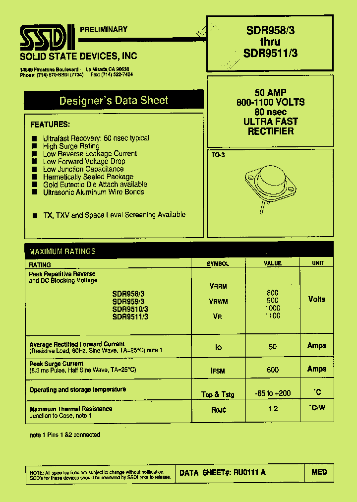 SDR9593_1306727.PDF Datasheet