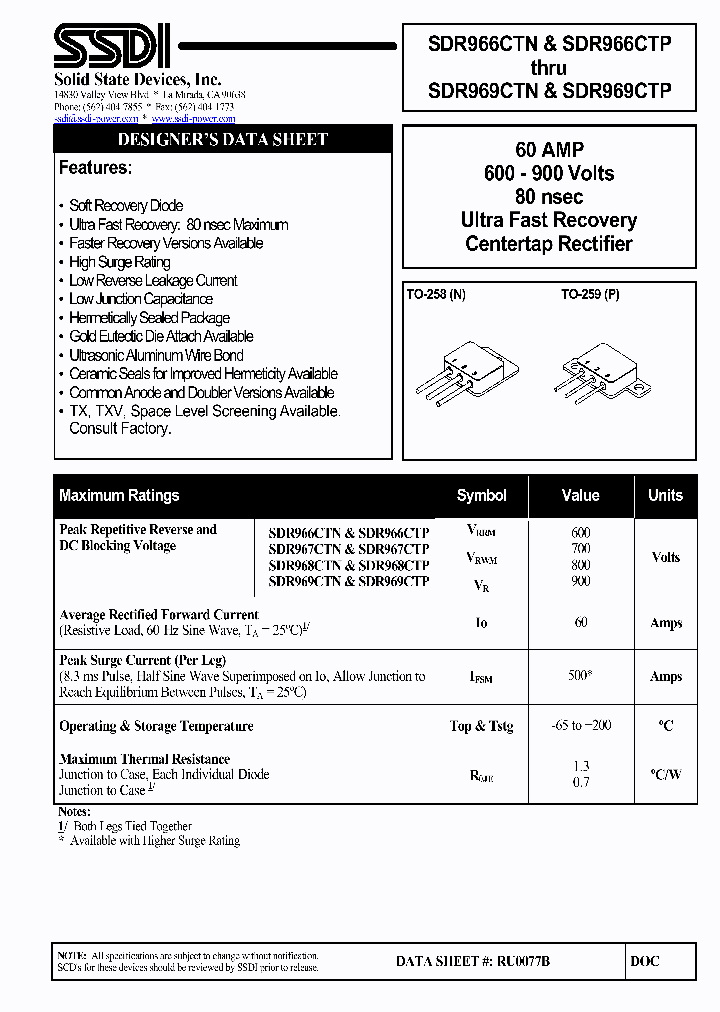 SDR969CTN_1306731.PDF Datasheet