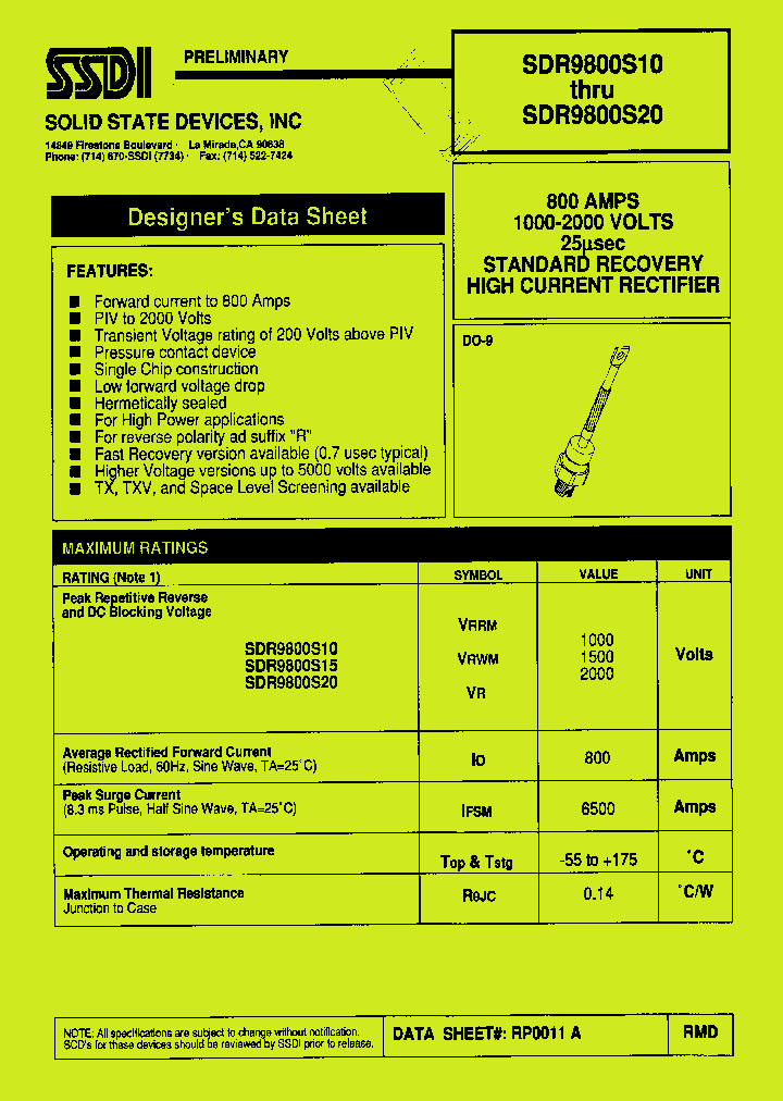 SDR9800S20_1306733.PDF Datasheet