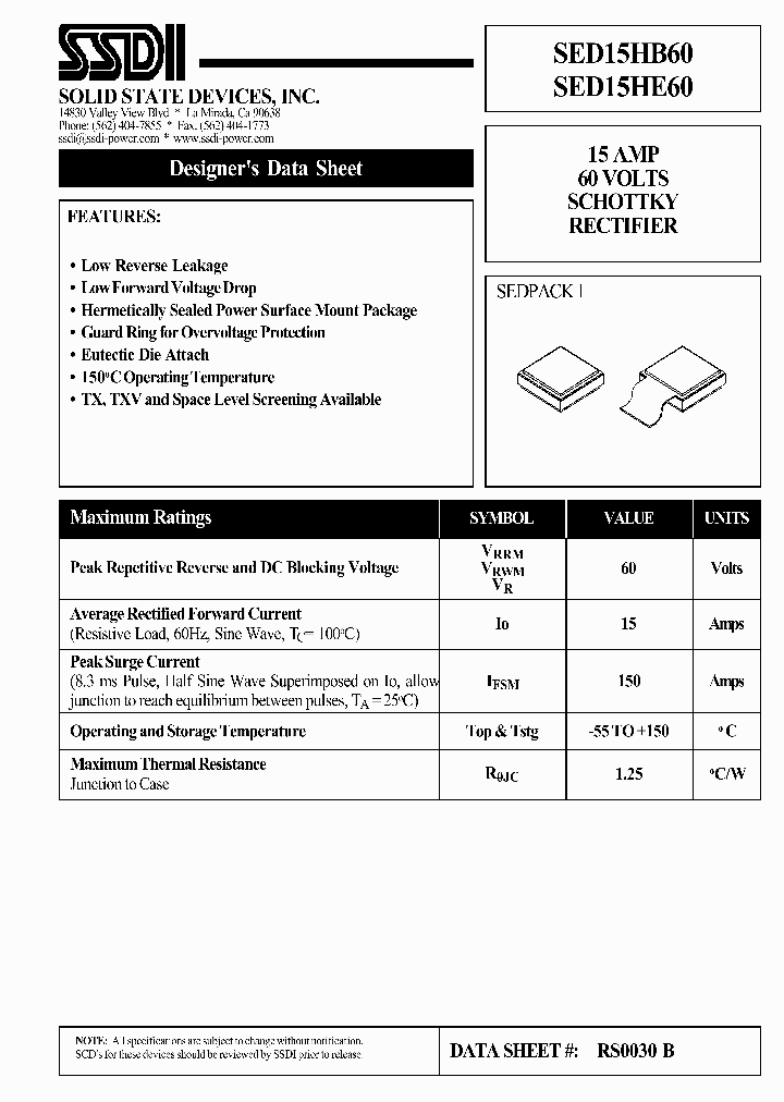 SED15HE60_1306881.PDF Datasheet