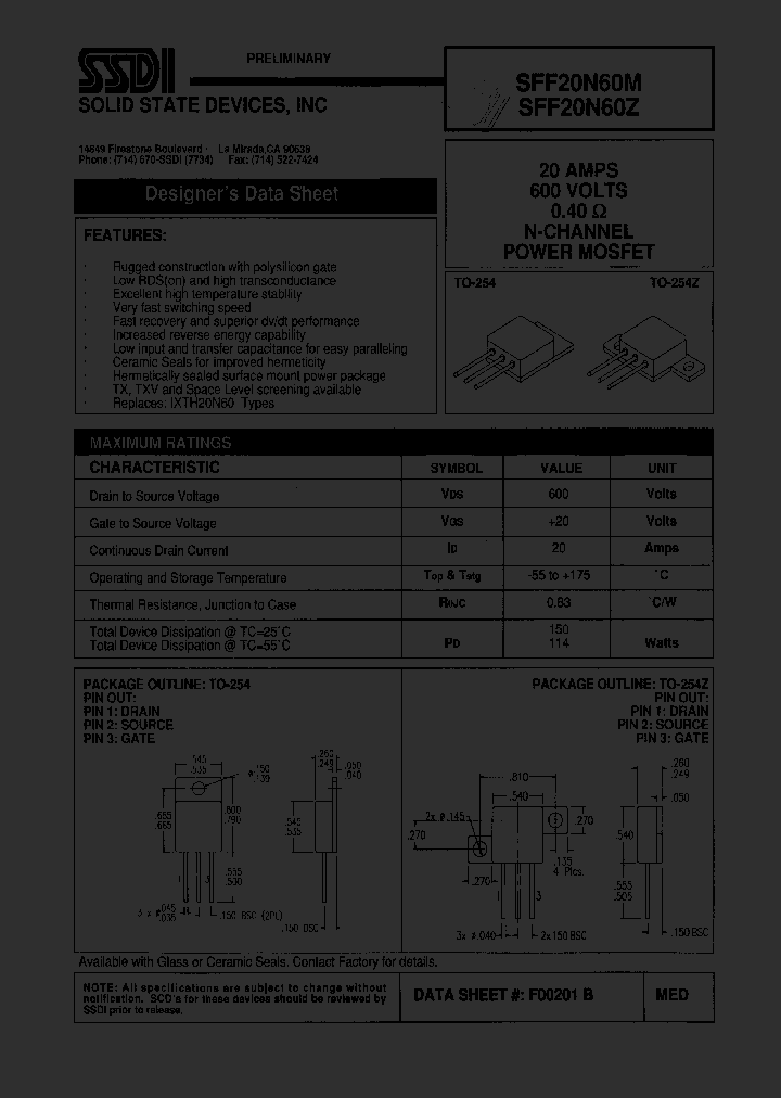 SFF20N60M_1307454.PDF Datasheet