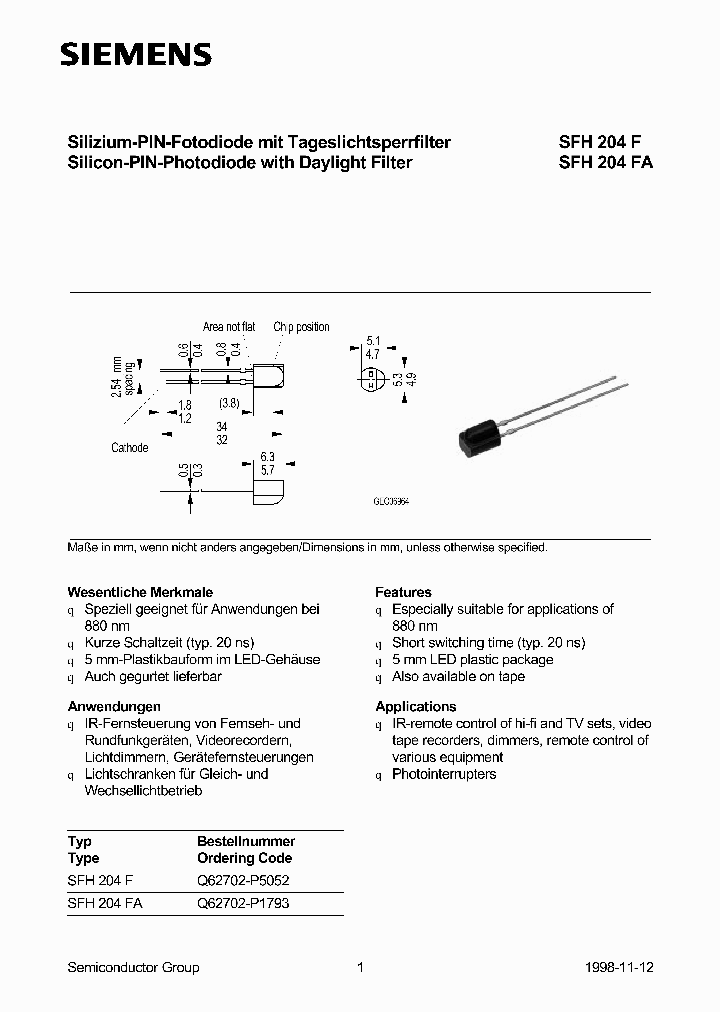 SFH204FA_1307560.PDF Datasheet