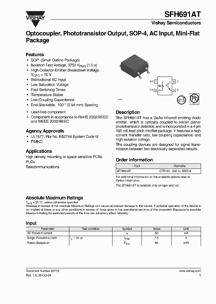 SFH691AT_1307687.PDF Datasheet