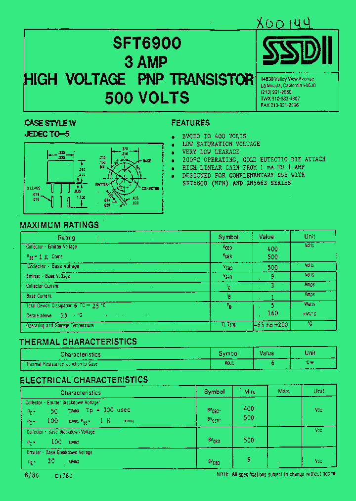 SFT6900_1307860.PDF Datasheet