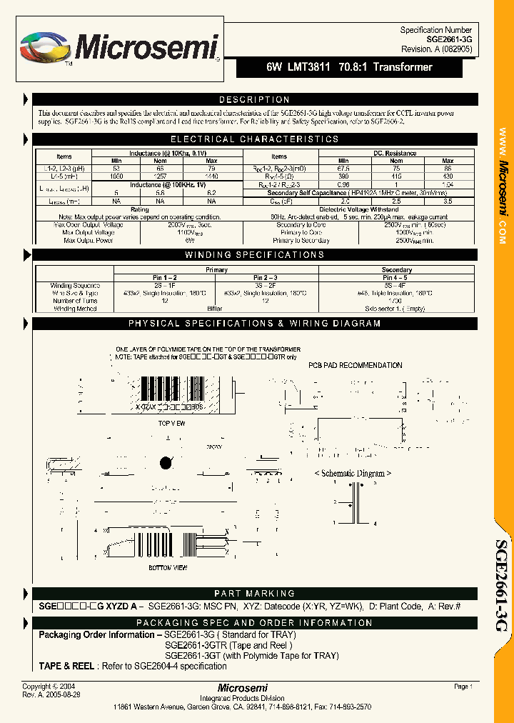 SGE2661-3GTR_1308162.PDF Datasheet