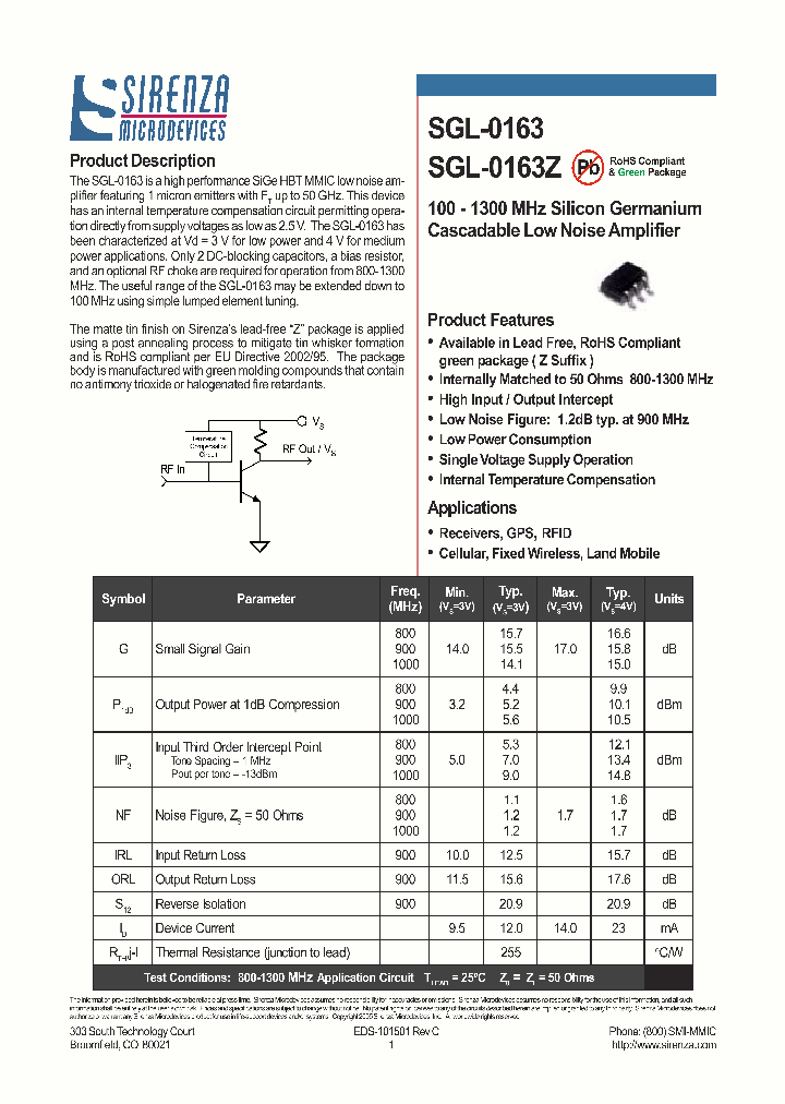 SGL-0163_1114467.PDF Datasheet