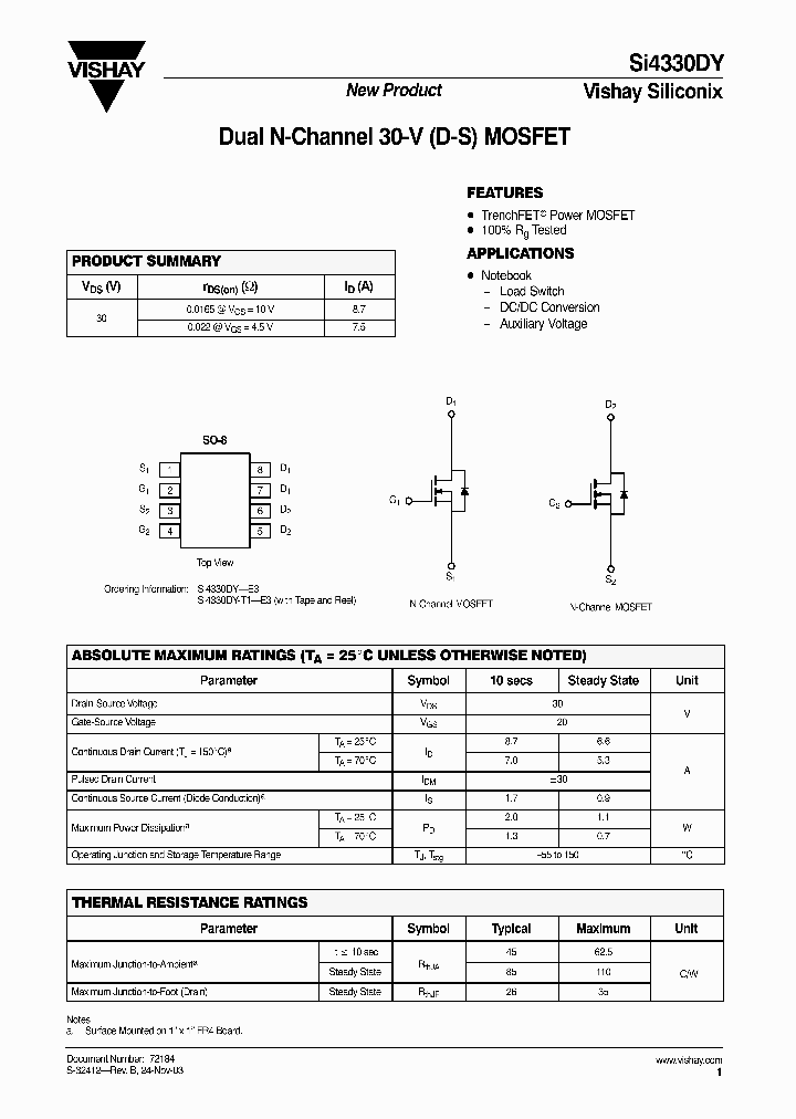 SI4330DY_1043607.PDF Datasheet