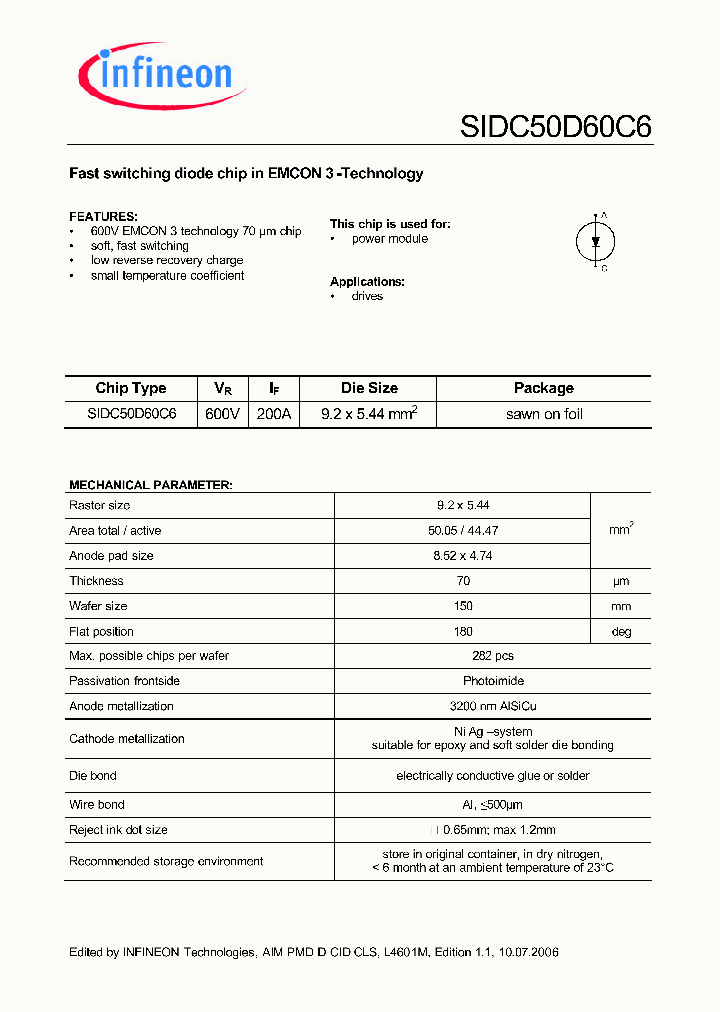 SIDC50D60C6_1309393.PDF Datasheet