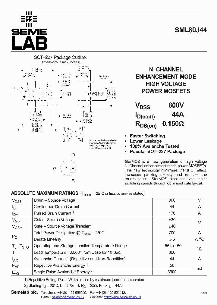 SML80J44_1311480.PDF Datasheet