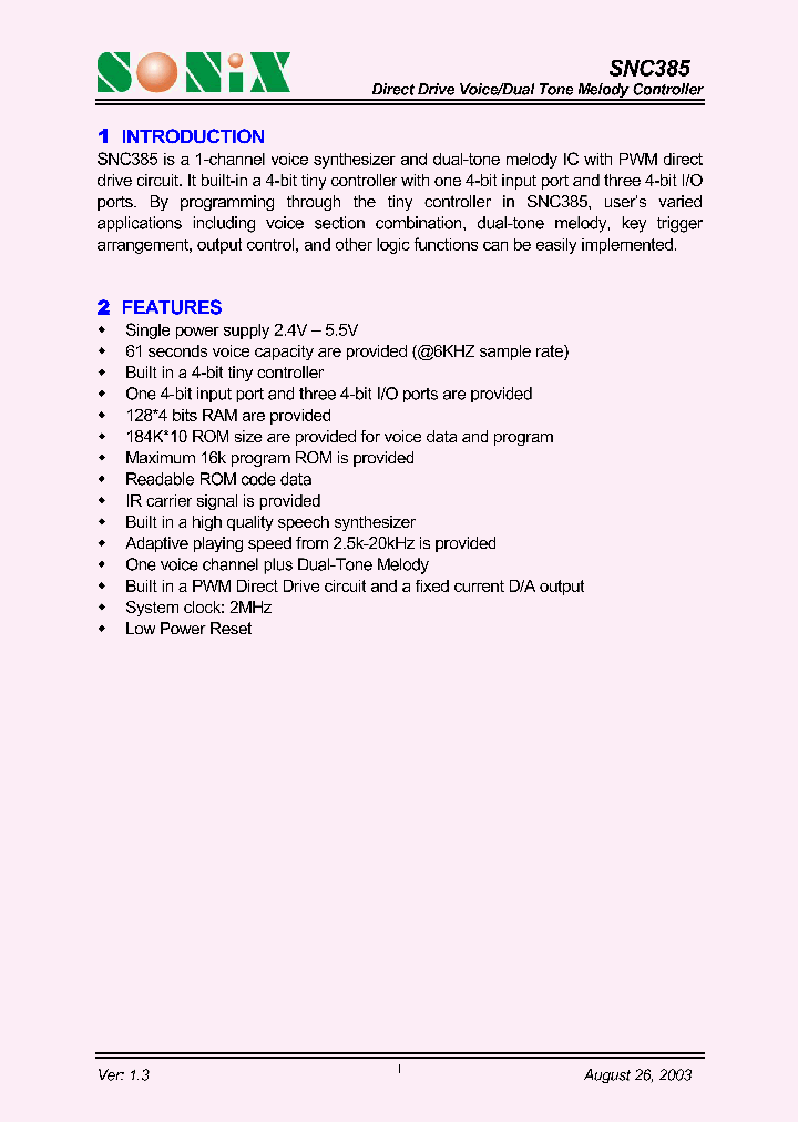 SNC385_1314059.PDF Datasheet