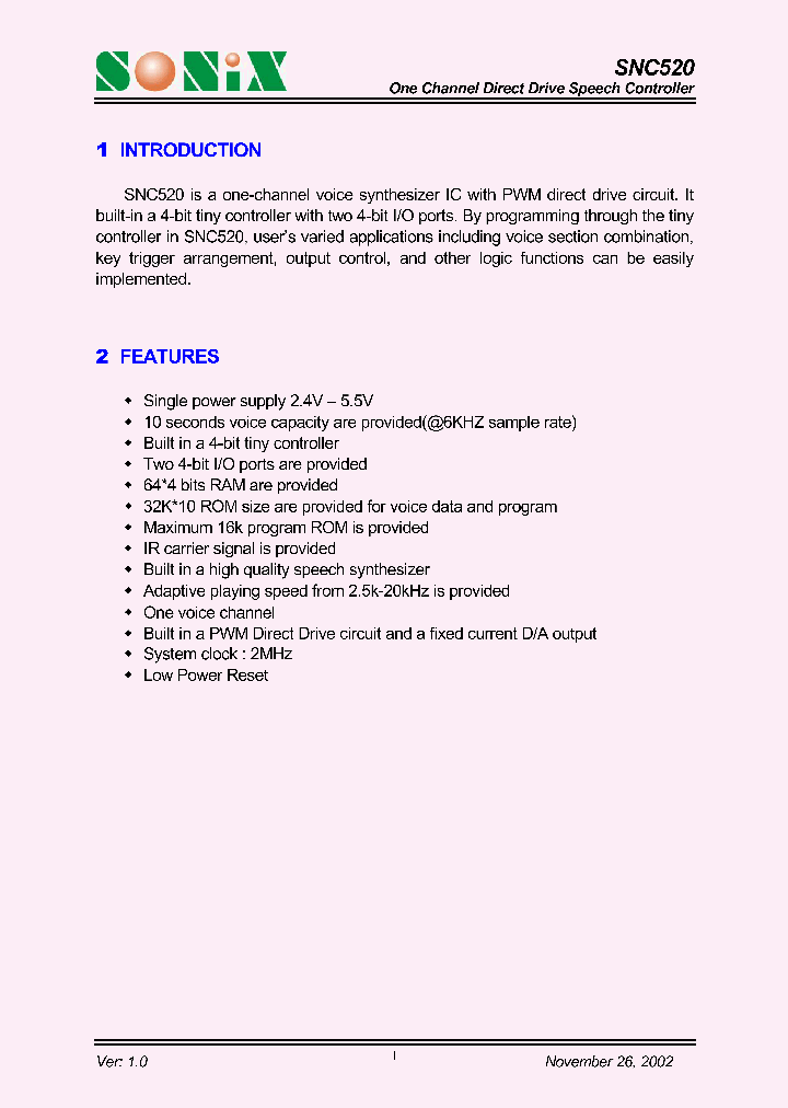 SNC520_1314064.PDF Datasheet