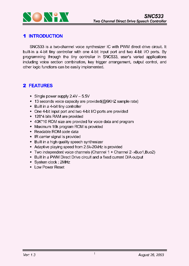SNC533_1314068.PDF Datasheet