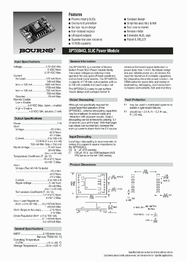 SPT5504CL_1037015.PDF Datasheet