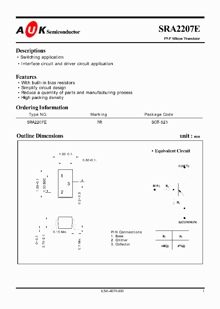 SRA2207E_1316165.PDF Datasheet