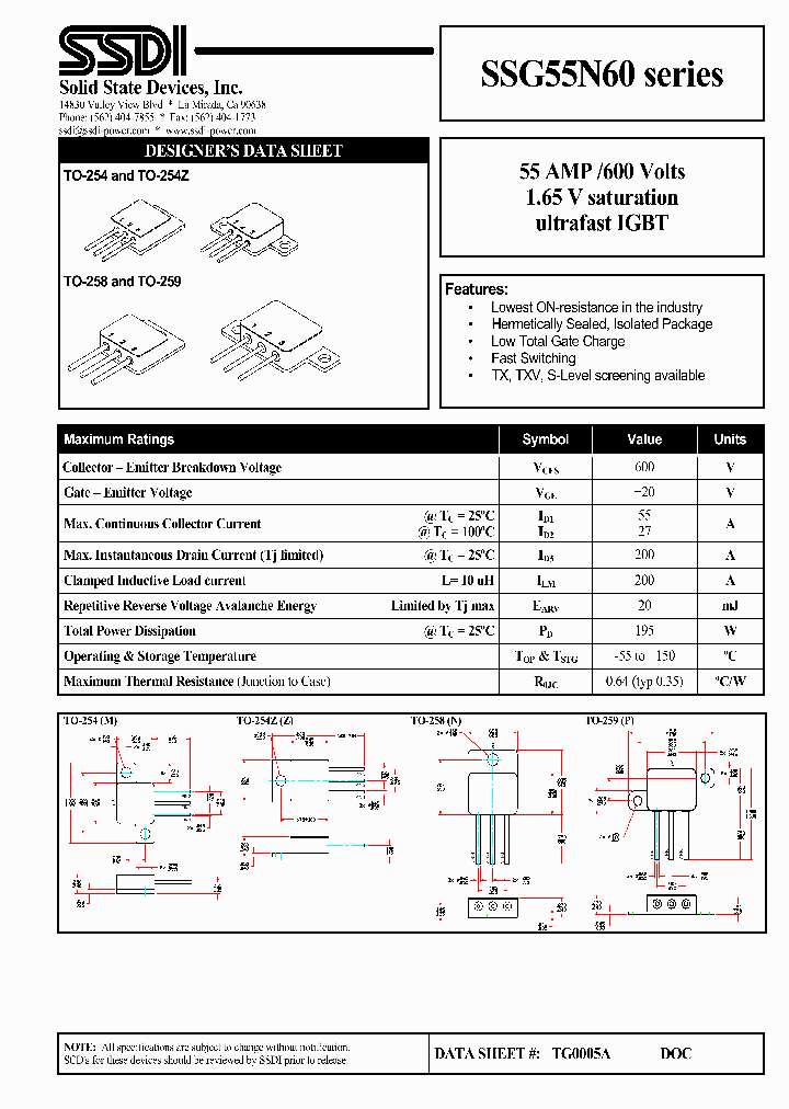 SSG55N60Z_1316702.PDF Datasheet